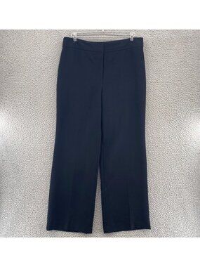 Talbots Pants Womens 14 Petite Black Wide Leg Everyday Casual Office Career Work